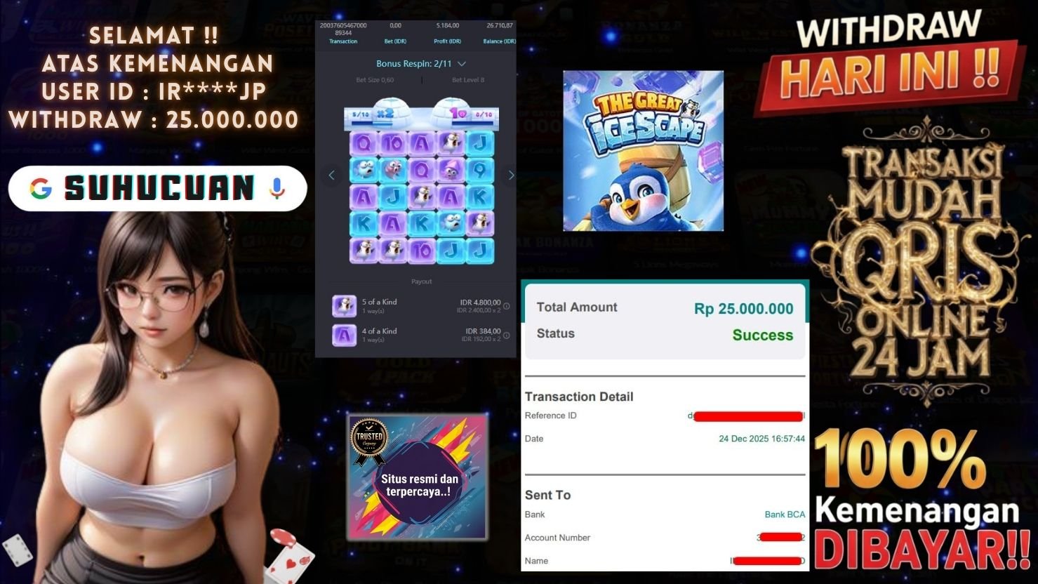 SUHUCUAN JACKPOT SLOT THE GREAT ICESCAPE